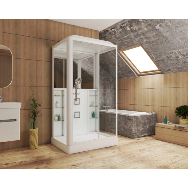 душевая кабина grossman gr-127 120x90 профиль белый стекло прозрачное