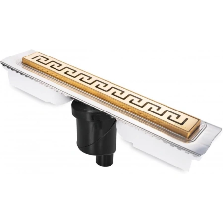 душевой лоток berges b1 antik 700 092025 с решеткой золото глянец