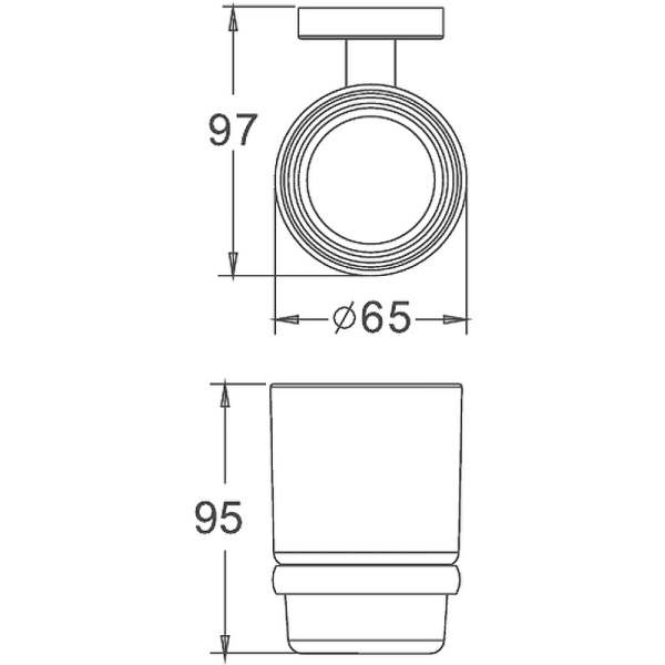 Стакан для зубных щеток Haiba HB8606 цвет хром